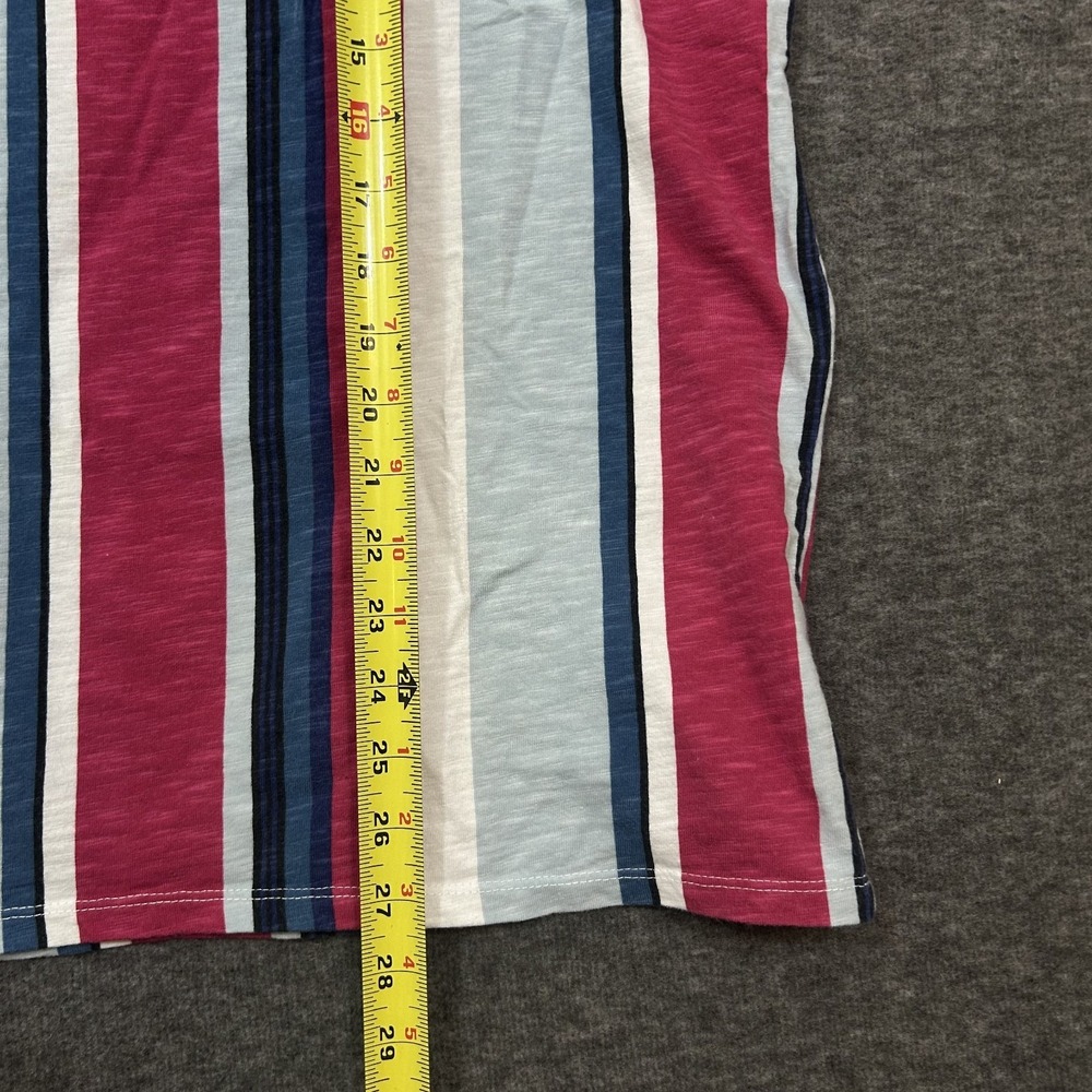 VTG 90 Guess Vertical Striped Embroidered Spellout Short Sleeve Shirt Size Small - Picture 13 of 14